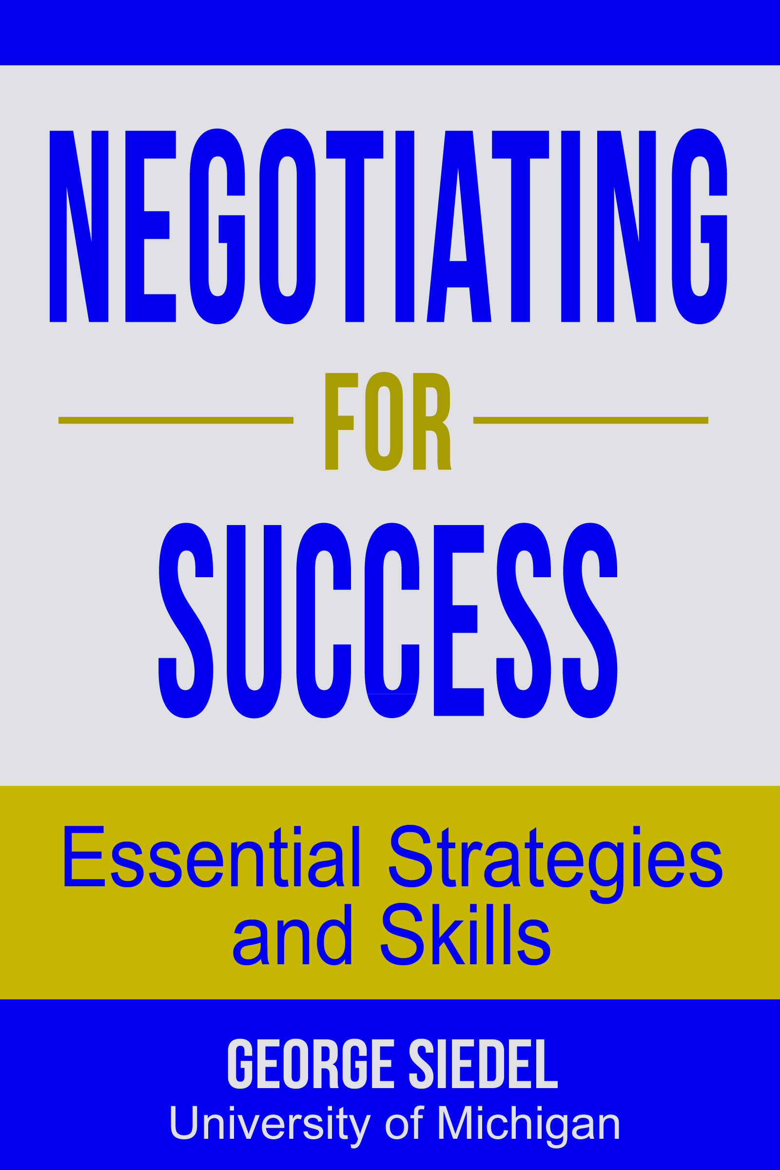 Negotiating For Success book cover
